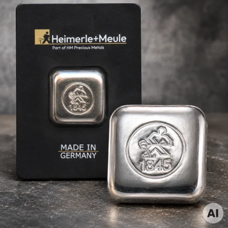 50 g Silberbarren von Heimerle + Meule