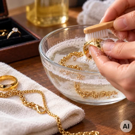 Goldschmuck richtig reinigen und Schäden vermeiden