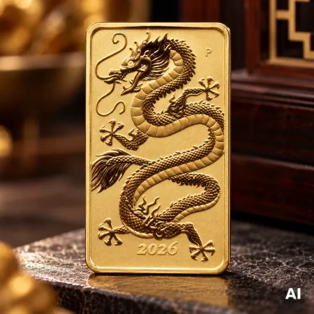 1 oz Gold Rectangular Dragon 2026