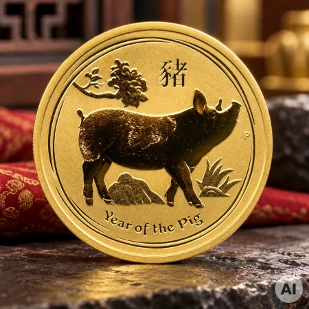 1 oz Lunar II Schwein 2019 aus Gold