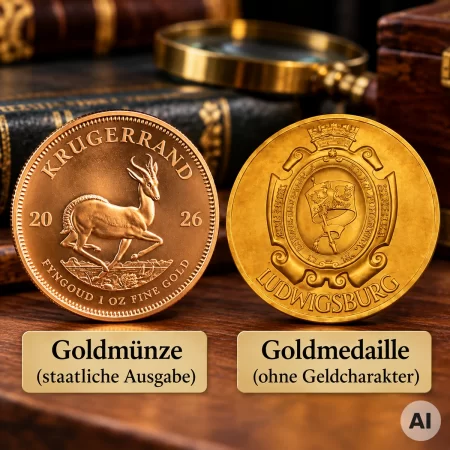 Goldmünzen oder Goldmedaillen – der Unterschied