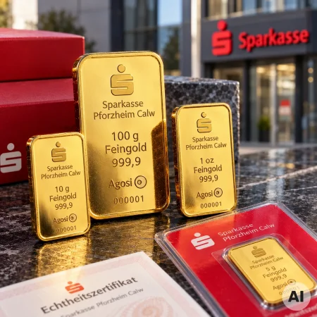 Goldbarren der Sparkasse Pforzheim Calw