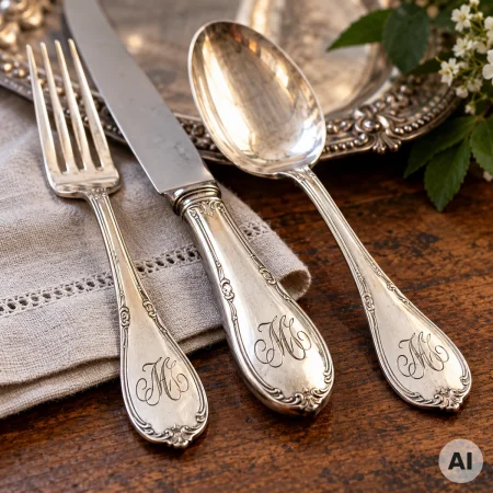 Silberbesteck mit Monogramm – ist es weniger wert?