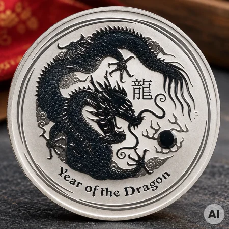 2 oz Lunar II Silber – Drache 2012