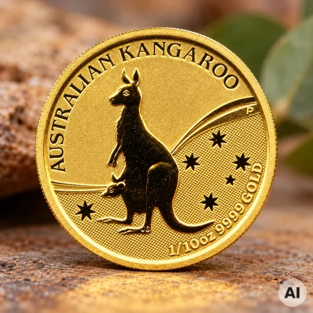 1/10 oz Kangaroo / Nugget Goldmünze