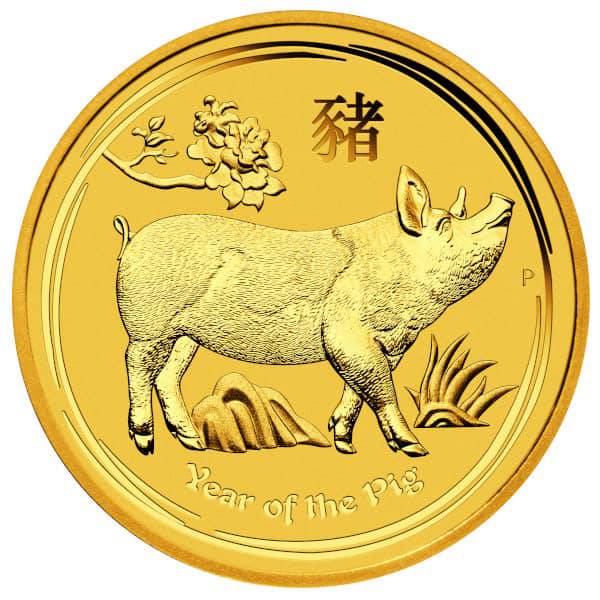 Goldmünze für 2019 aus der Lunar Serie II