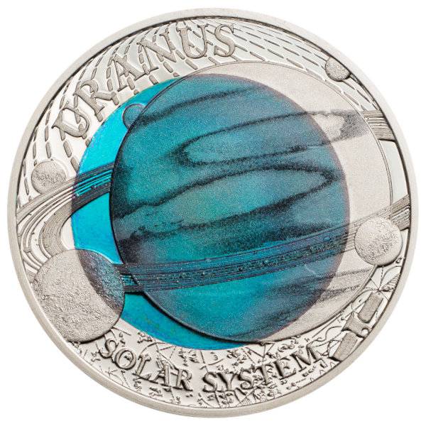 Silber-Niob Münze Uranus 2018