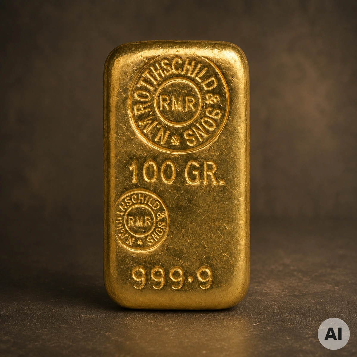 Historischer Rothschild Goldbarren als Symbol für klassische Sammelbarren