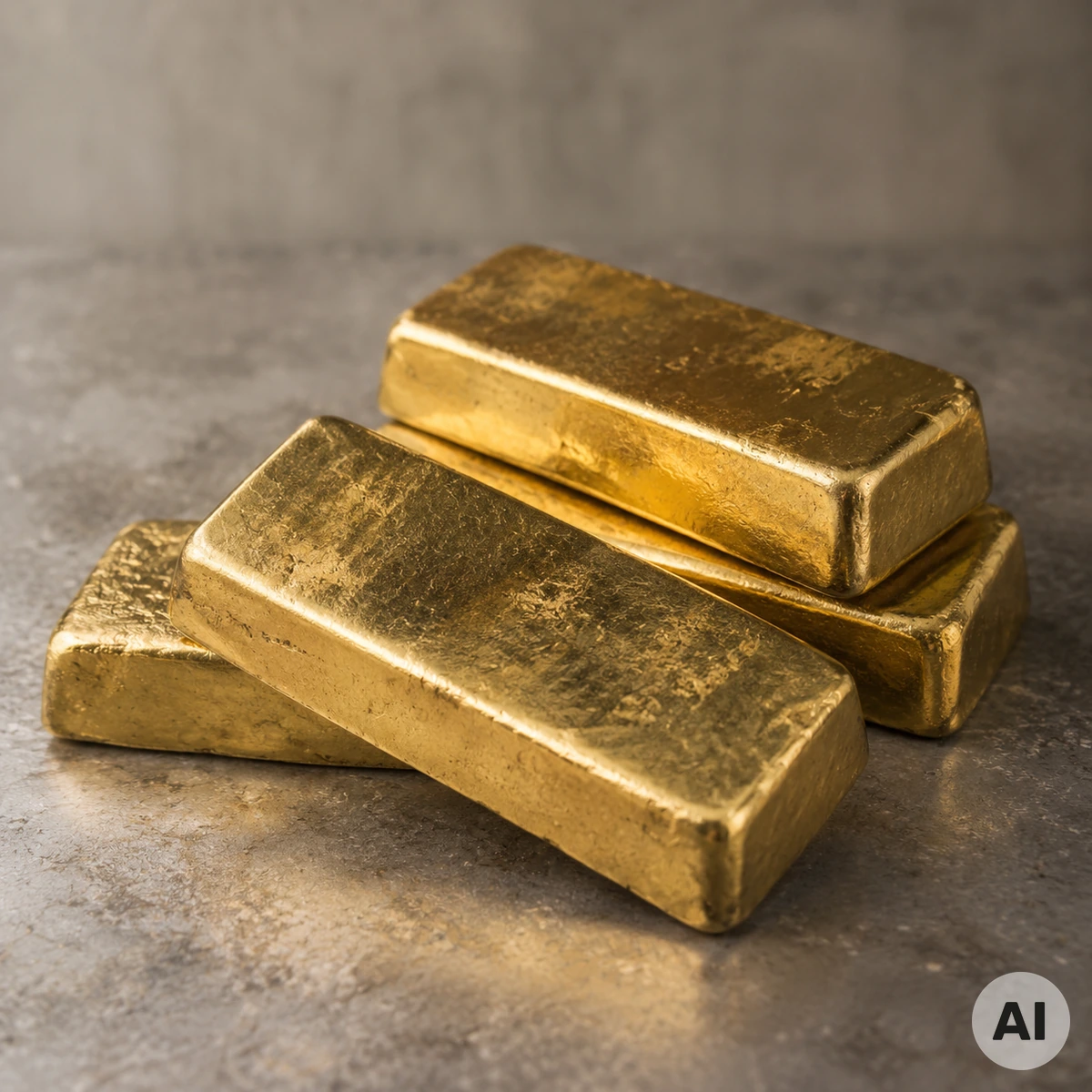 Goldbarren als Symbol für die Verlagerung niederländischer Goldreserven nach London
