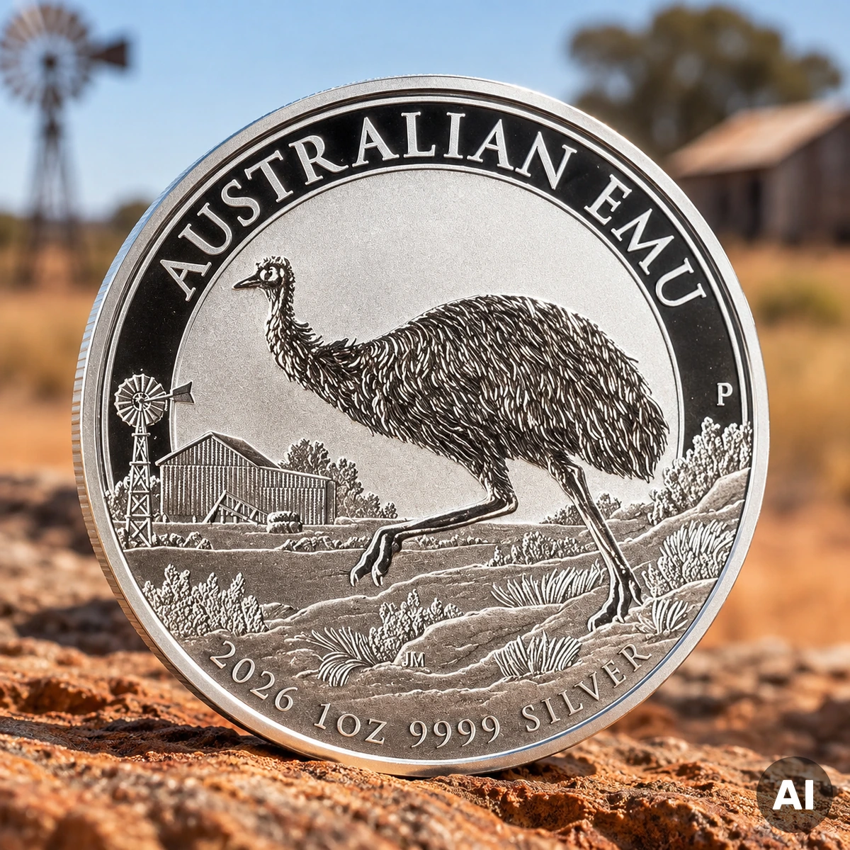 1 oz Silber Australien Emu 2026 mit laufendem Emu