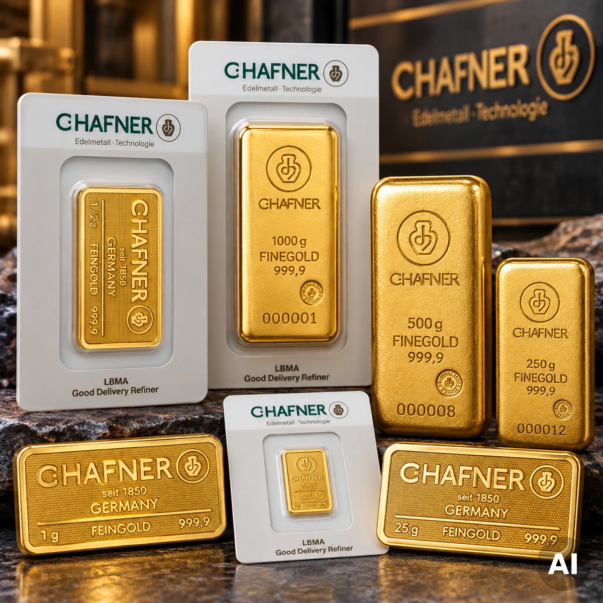 C.HAFNER Goldbarren aus deutscher Edelmetallproduktion