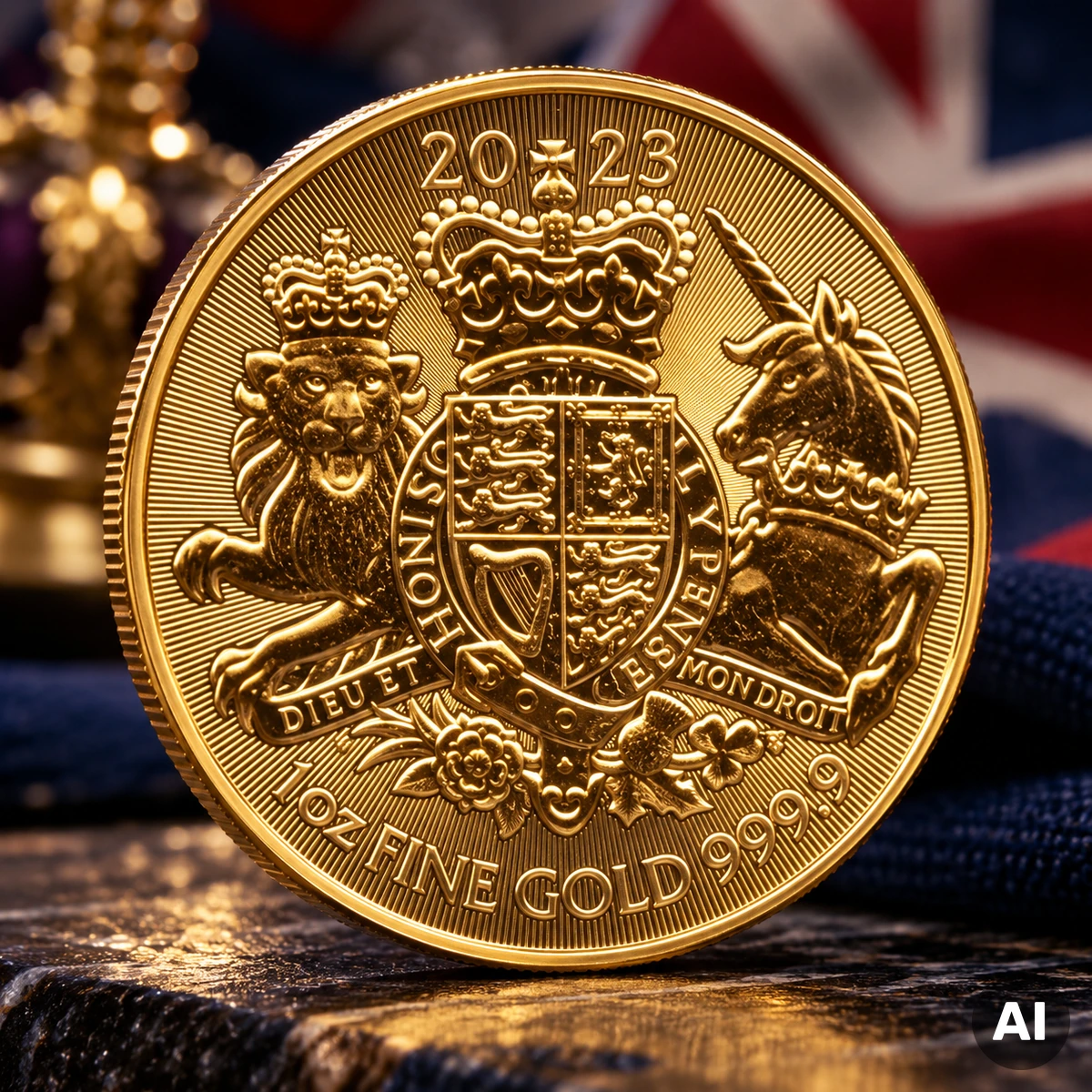 1 oz Royal Arms Gold 2023 1 oz Royal Arms Gold 2023 der Royal Mint mit königlichem Wappen
