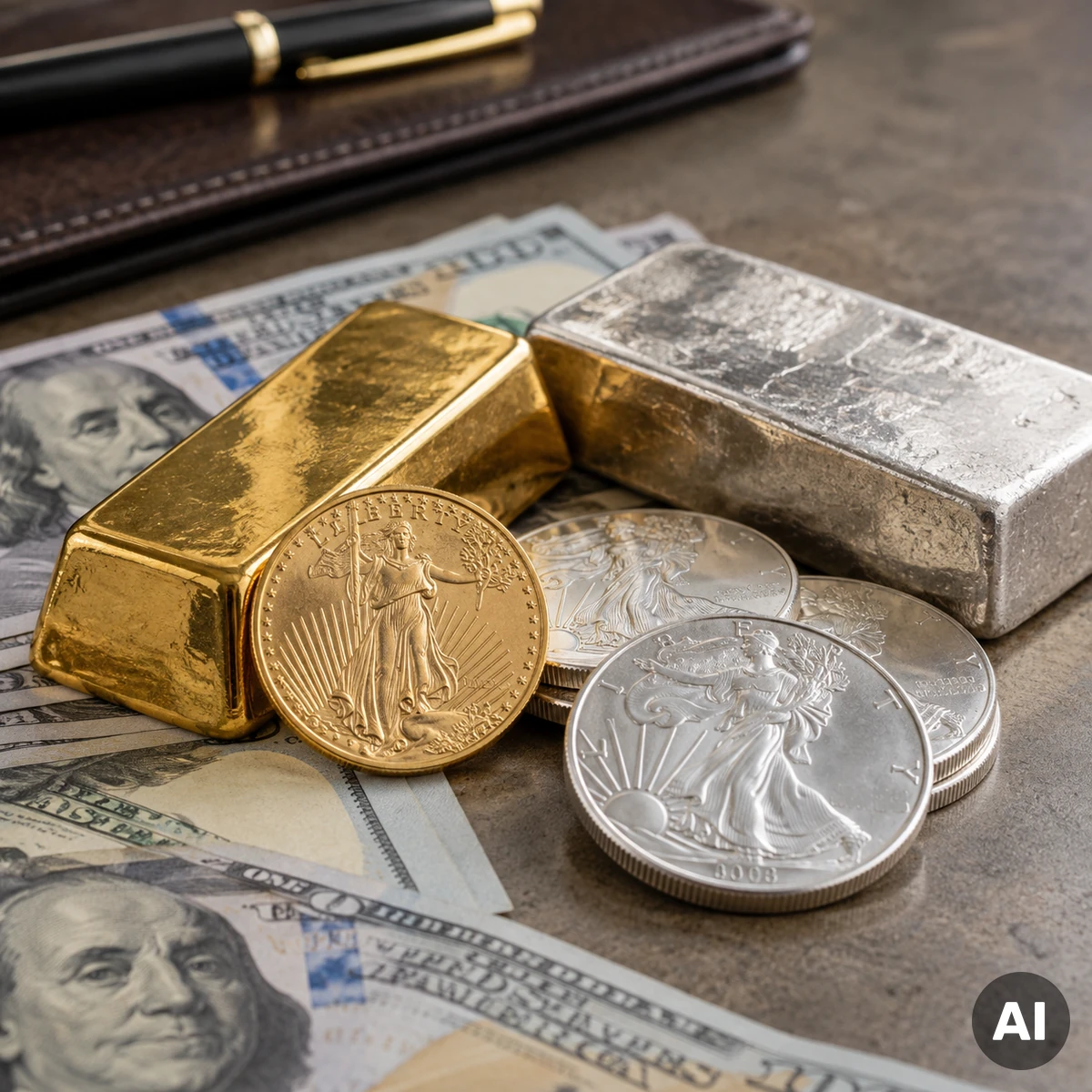 Frankfurter Börse als Symbol für Dollar Euro und Edelmetallmärkte