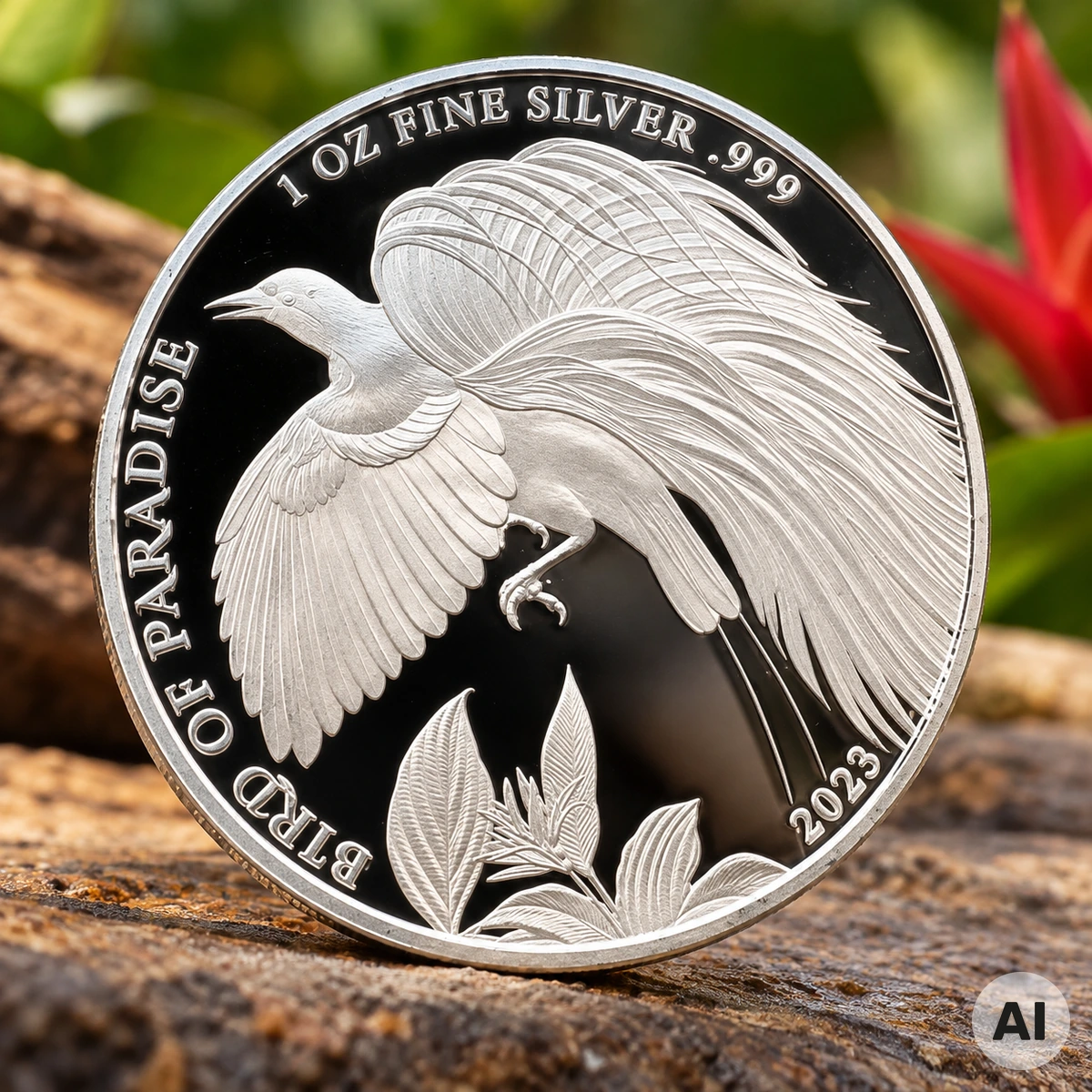 1 oz Silbermünze Papua New Guinea Bird of Paradise 2023