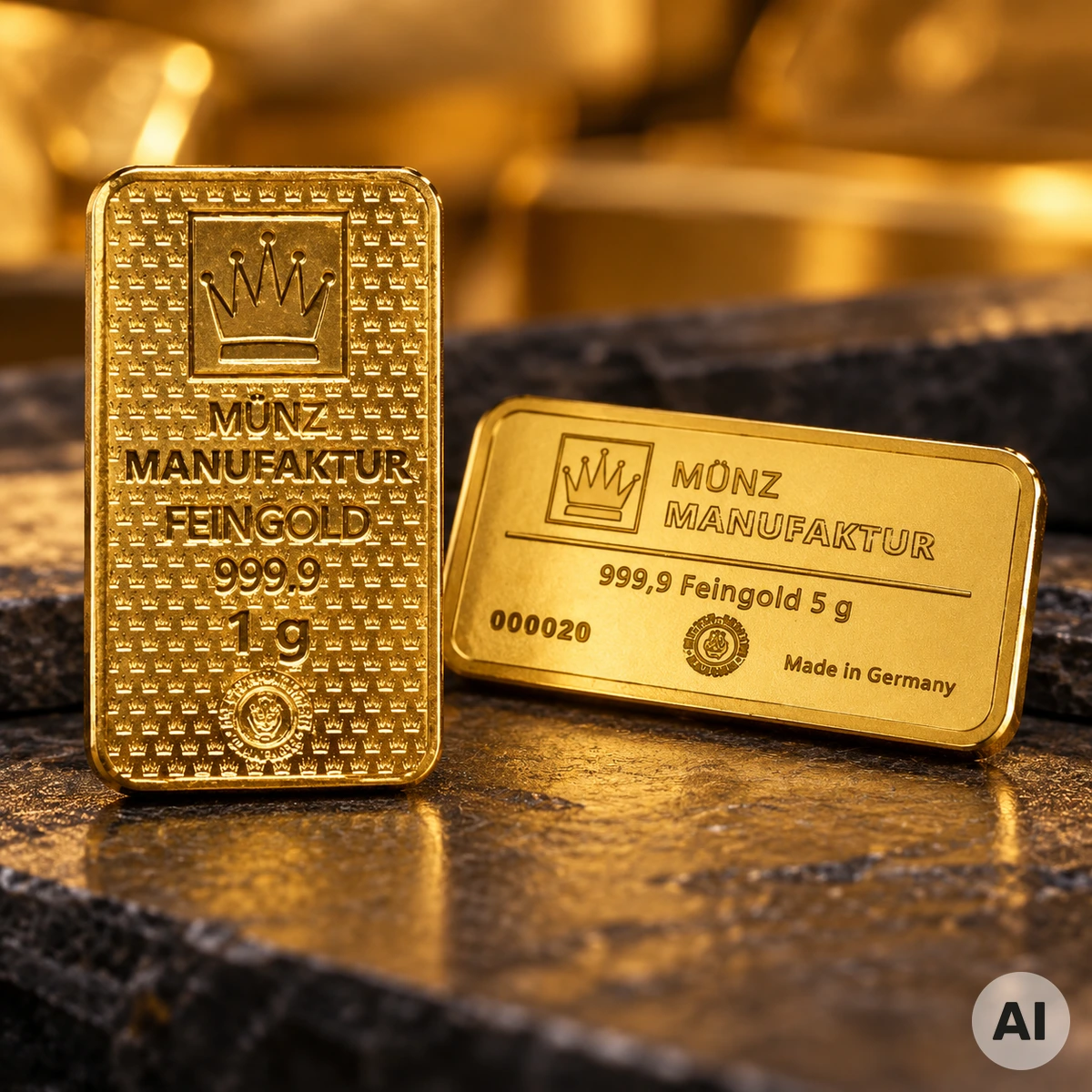 Goldbarren und Goldmünzen als Symbol für die Goldpreisentwicklung am 10. Oktober 2026 und die wichtige Marke von 4.200 US-Dollar