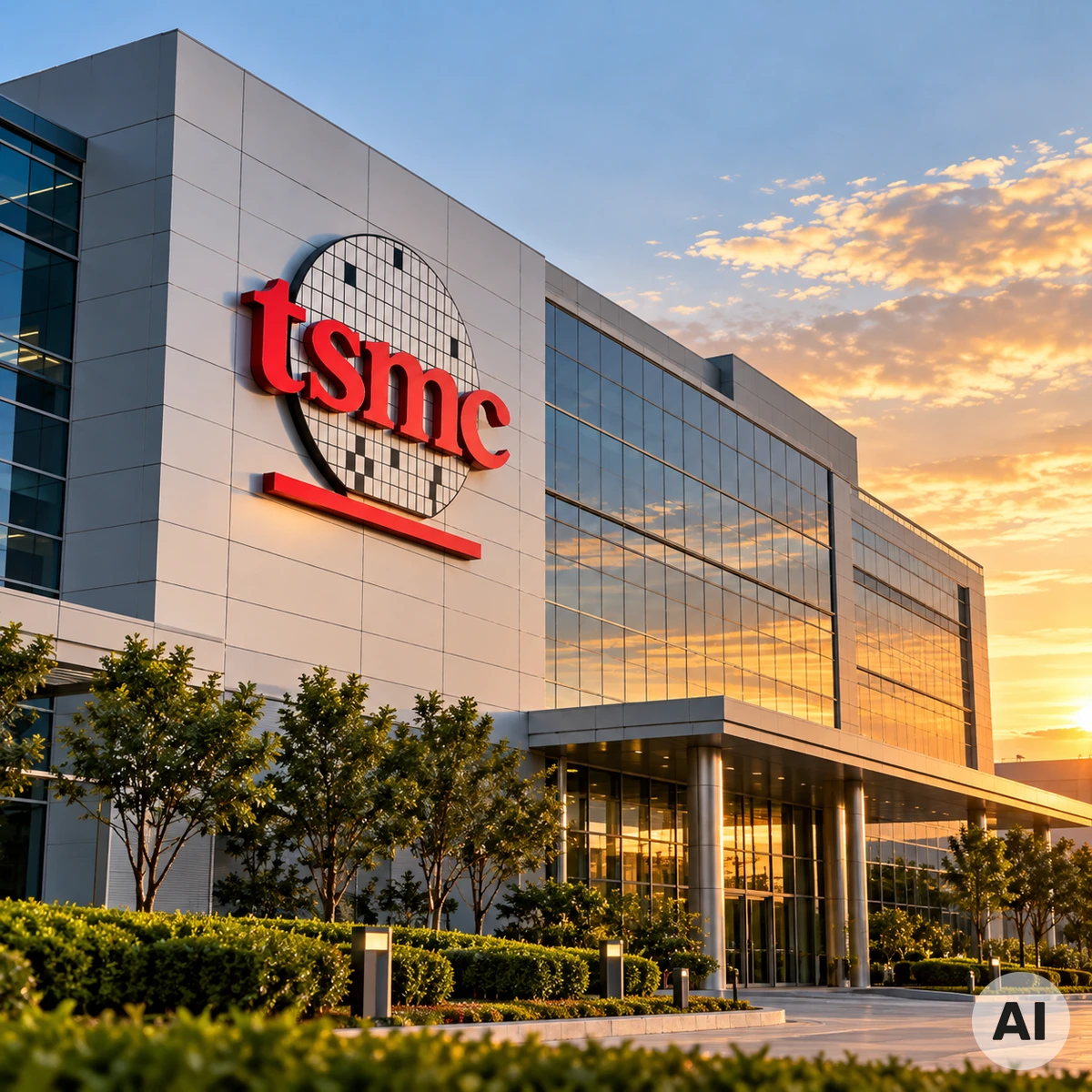 TSMC erzielt Rekordgewinn durch steigende Nachfrage nach KI-Halbleitern Moderne Halbleiterfertigung mit Siliziumwafern und hochentwickelten Mikrochips als Symbol für den Rekordgewinn von TSMC