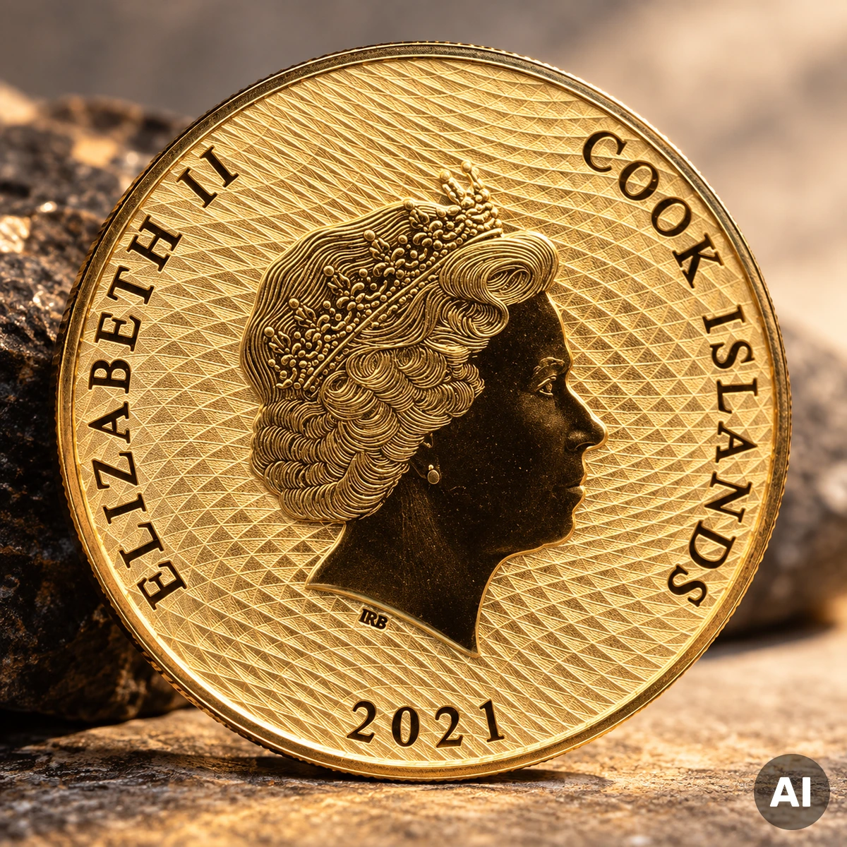 1 oz Gold Cook Islands – Goldmünze mit einer Feinunze Feingold 1 oz Goldmünze der Cook Islands als Beispiel für moderne Goldprägungen aus dem Pazifikraum