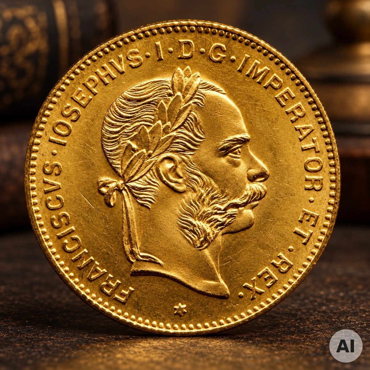Österreichische 8 Florin 20 Francs Goldmünze mit Kaiser Franz Joseph I. und Doppeladler, offizielle Nachprägung mit Jahreszahl 1892