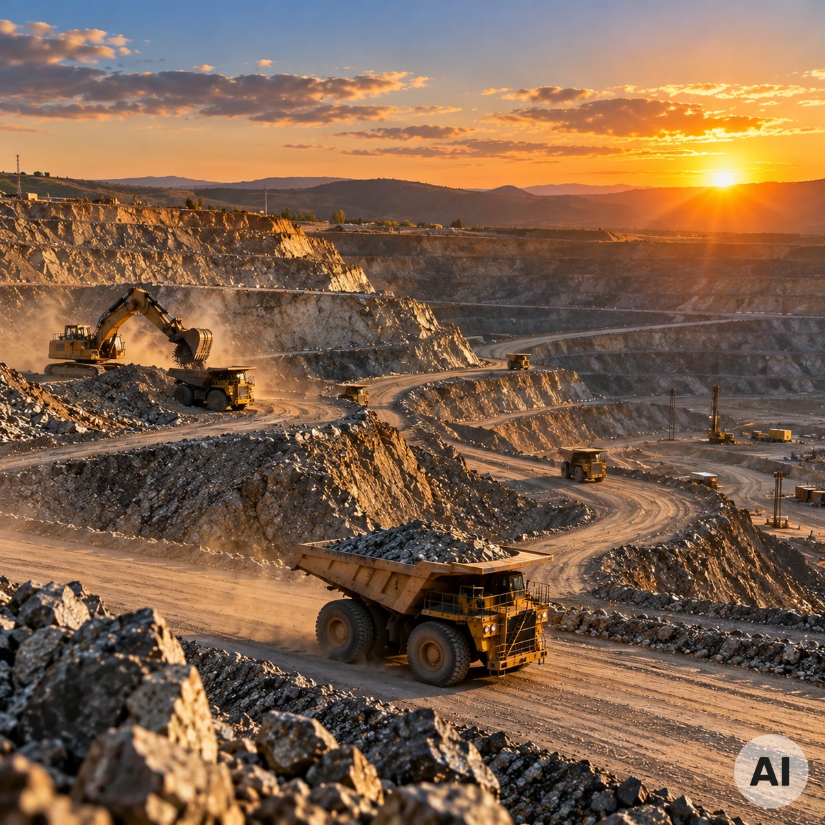 Natürliche Aufnahme von Kupfererz, Goldmineralisierung und Gesteinsproben als Symbol für die internationale Rohstoffwoche